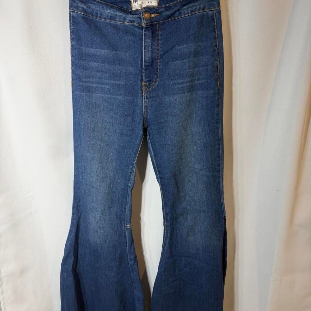 Free-people Women's Blue and Navy Jeans